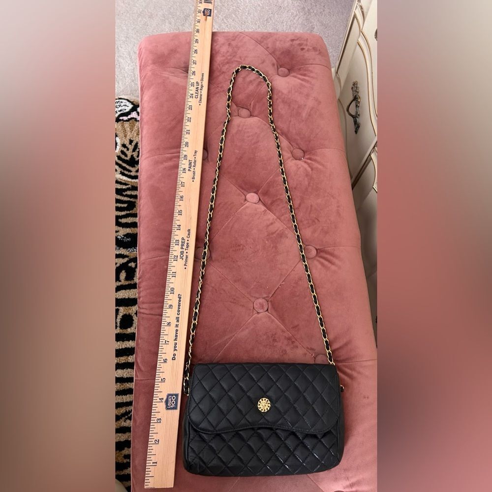 Fion Quilted Black Crossbody Black Bag EUC - Picture 5 of 10